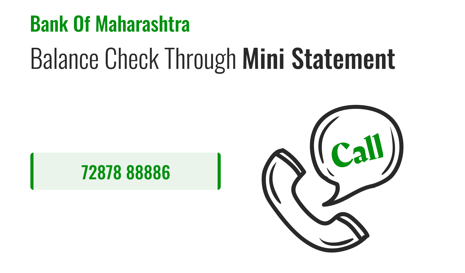 Bank Of Maharashtra Balance Check Through Mini Statement